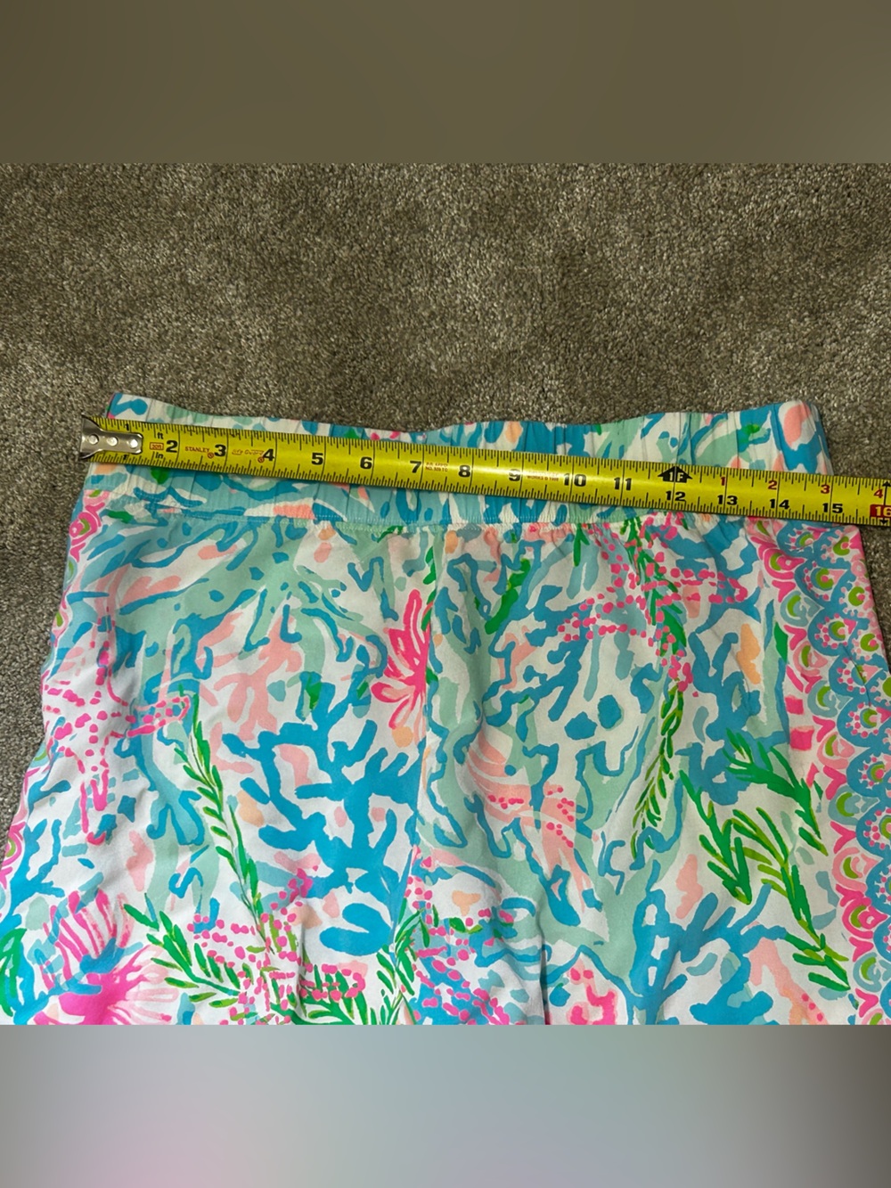 Lilly Pulitzer M Coral Reef Starfish Print Pants Pink Blue Tropical Resort - Picture 5 of 7